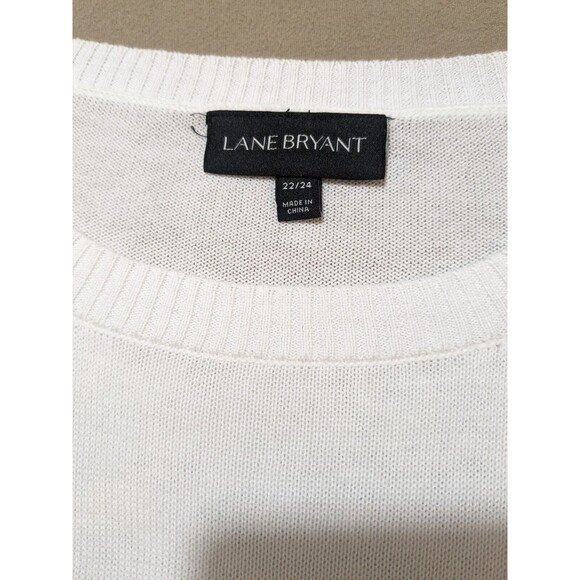 Lane Bryant Woman's Ombre Long Sleeve White & Black Knit Sweater Size 22/24 - Picture 3 of 8